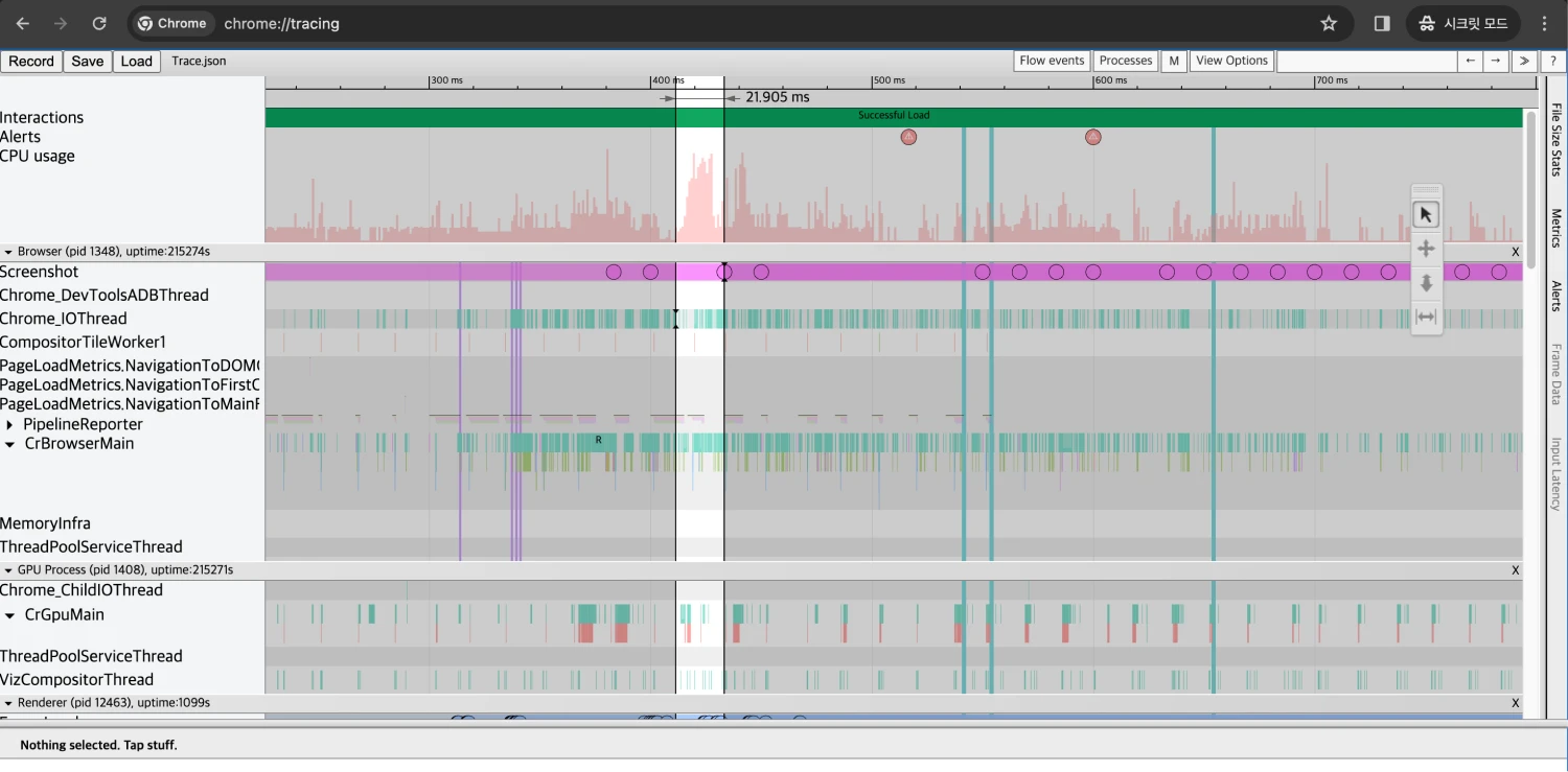 uploaded chrome tracing